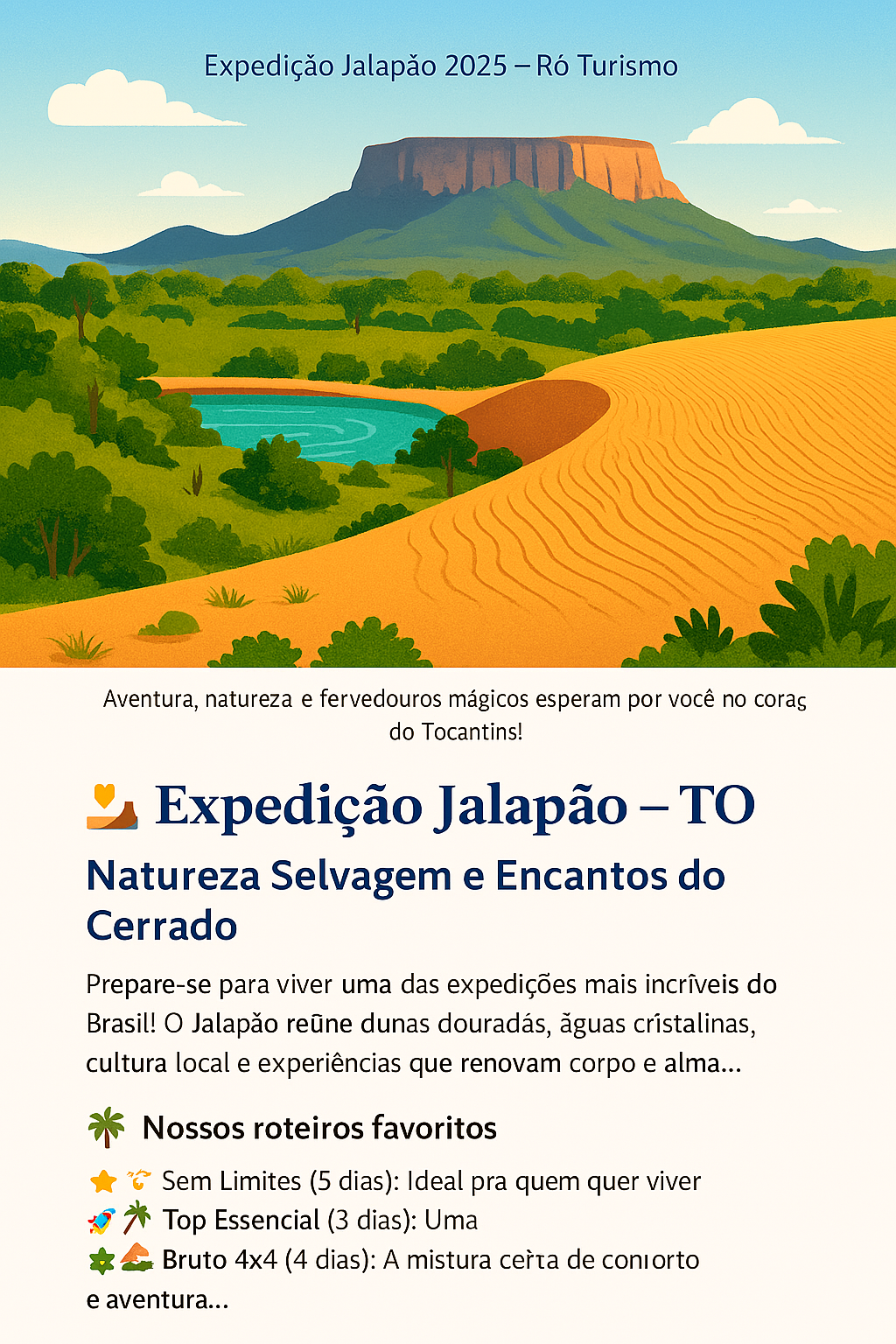 Expedição Jalapão 2025 - Rô Turismo